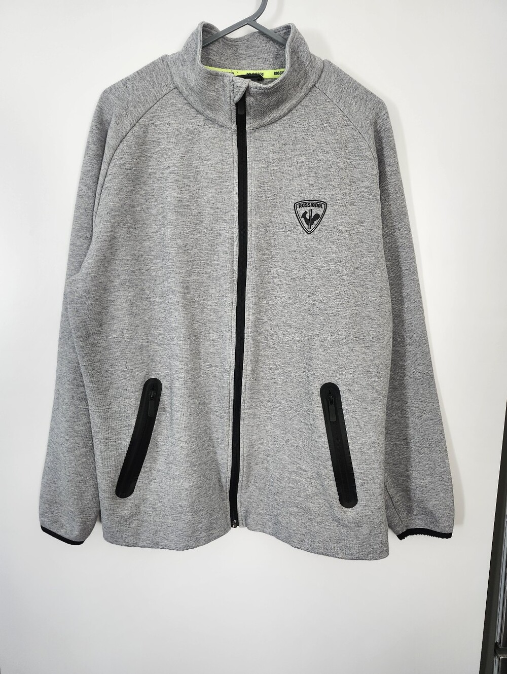 ROSSIGNOL Men's Full Zip Performance Jacket Heathered Grey Size XL | Gorpcore - Picture 4 of 11